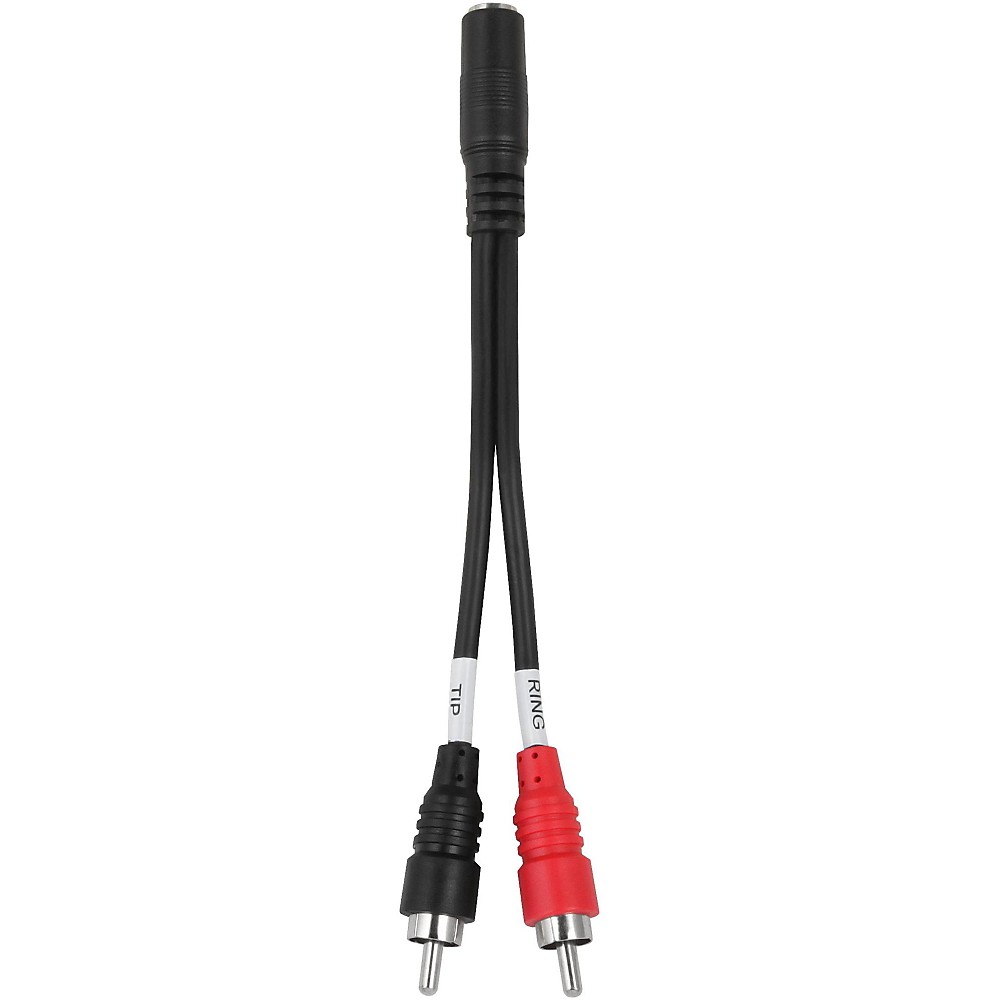 Livewire Essential Y-Adapter 6in 3.5 mm TRS Female to RCA Black 6 in.