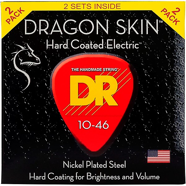 DR Strings Dragon Skin (2 Pack) Medium Coated Electric Guitar