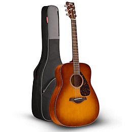 Yamaha FG800 Folk Acoustic Guitar Sand Burst with Road Runner RR1AG Gig Bag