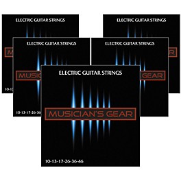 Musician's Gear Electric Nickel Plated Steel Guitar Strings 10-46 - 5-Pack