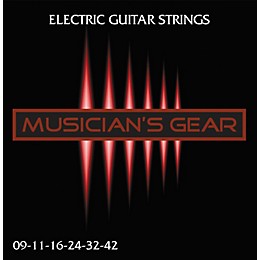 Musician's Gear Electric Nickel Plated Steel Guitar Strings 9-42 - 5-Pack
