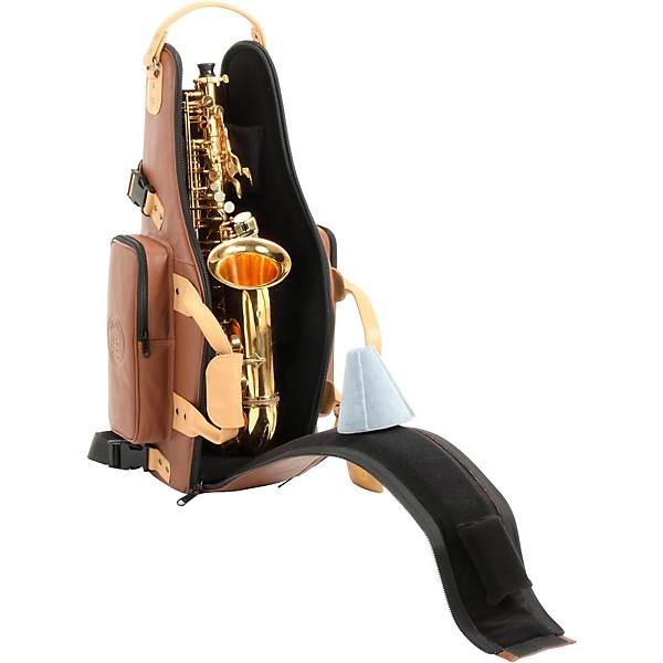 Gard Designer Leather Alto Saxophone European Model Gig Bag Brown Black