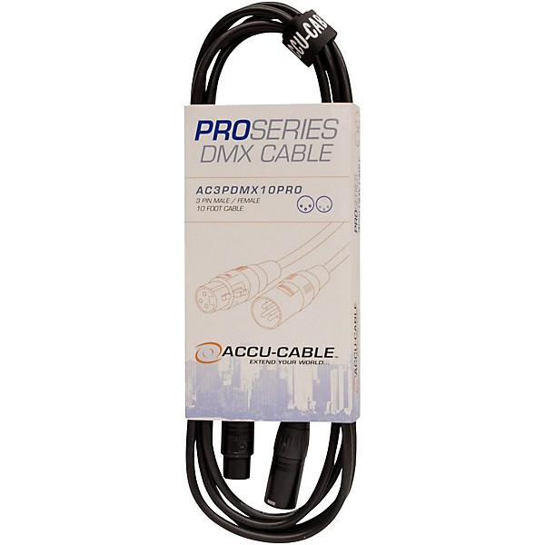 American DJ AC3PDMX5PRO Professional DMX Lighting Cable 10 ft.
