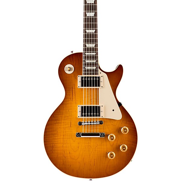 Open Box Gibson Custom Standard Historic 1958 Les Paul Plaintop Reissue Gloss Electric Guitar Level 2 Iced Tea 888365986173