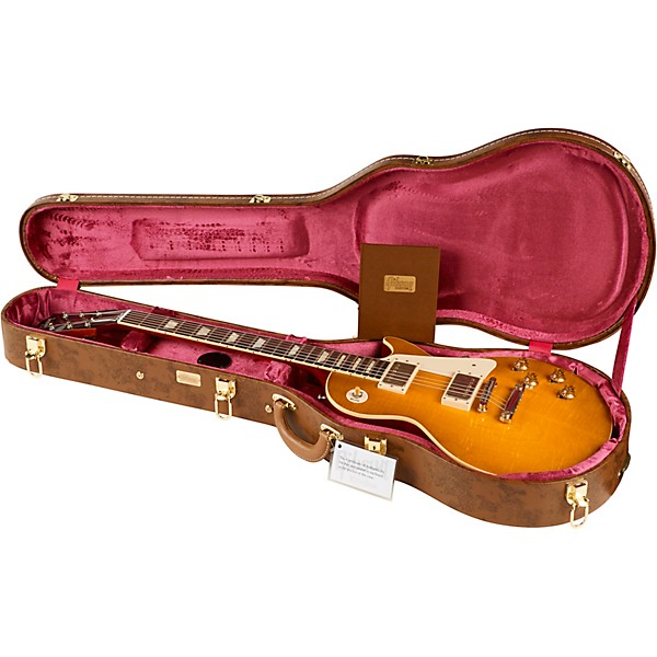 Gibson Custom Standard Historic 1958 Les Paul Plaintop Reissue VOS Electric Guitar Lemon Burst