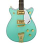 Open Box Gretsch Guitars FSR Two-Tone Electromatic Double Jet Electric Guitar Level 1 Surf Green and White thumbnail