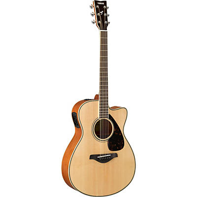Yamaha Fsx820c Small Body Acoustic-Electric Guitar Natural for sale
