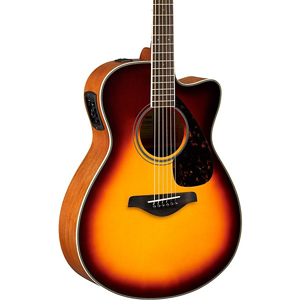 Yamaha FSX820C Small Body Acoustic-Electric Guitar Brown Sunburst