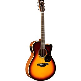 Yamaha FSX820C Small Body Acoustic-Electric Guitar Brown Sunburst