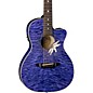 Open Box Luna Flora Passion Flower Quilt Maple Parlor Acoustic-Electric Guitar Level 2 Transparent Purple 190839482532 thumbnail