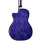 Open Box Luna Flora Passion Flower Quilt Maple Parlor Acoustic-Electric Guitar Level 2 Transparent Purple 190839482532