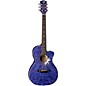 Open Box Luna Flora Passion Flower Quilt Maple Parlor Acoustic-Electric Guitar Level 2 Transparent Purple 190839482532
