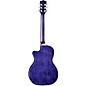 Open Box Luna Flora Passion Flower Quilt Maple Parlor Acoustic-Electric Guitar Level 2 Transparent Purple 190839482532