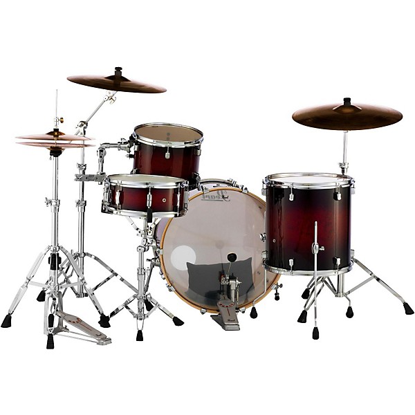 Open Box Pearl Decade Maple 3-Piece Shell Pack Level 1 Gloss Deep Red Burst