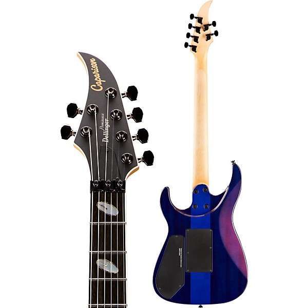 Open Box Caparison Guitars Dellinger Prominence Electric Guitar Level 2 Transparent Spectrum Blue 190839673268