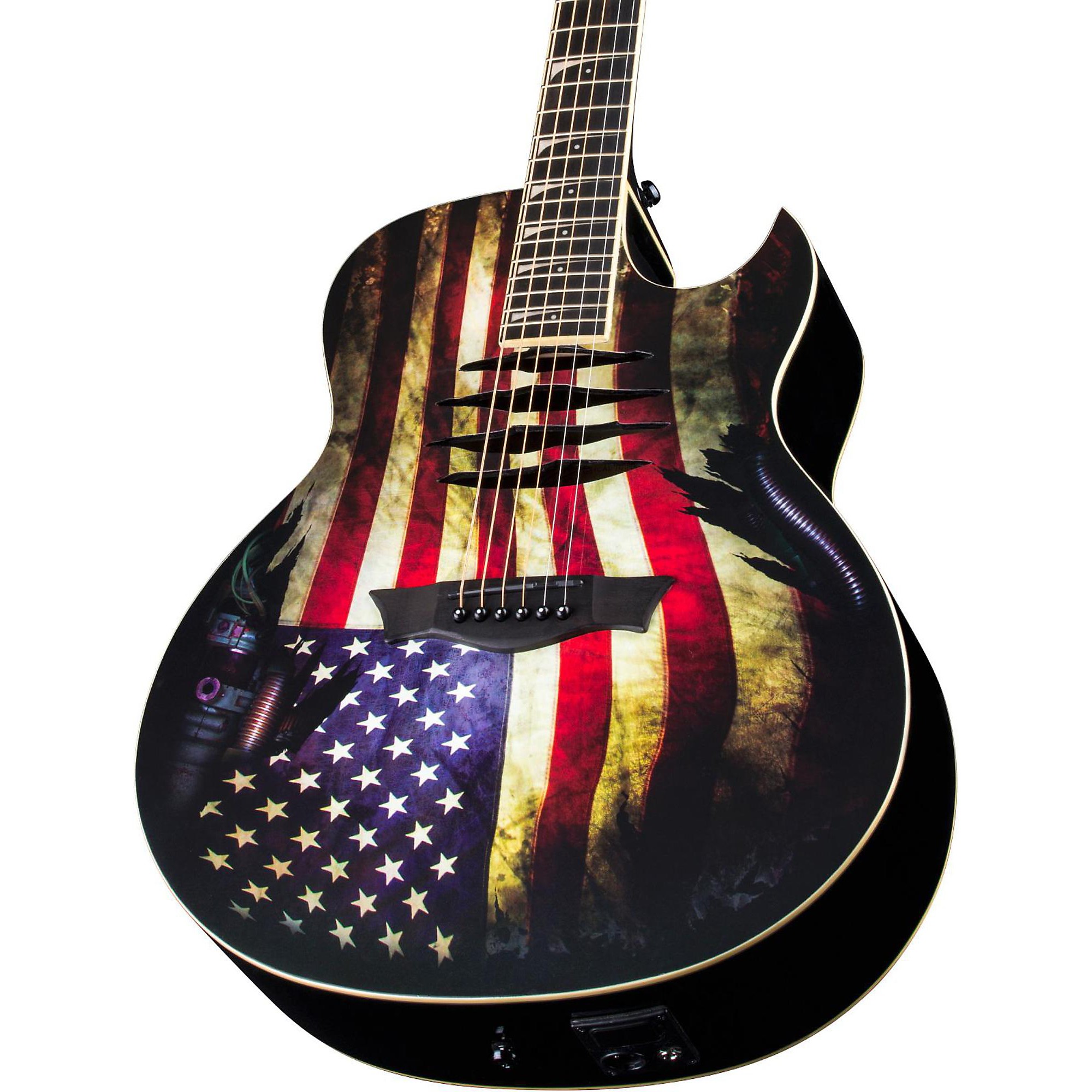 Dean Dave Mustaine Mako Glory Acoustic-Electric Guitar USA Flag