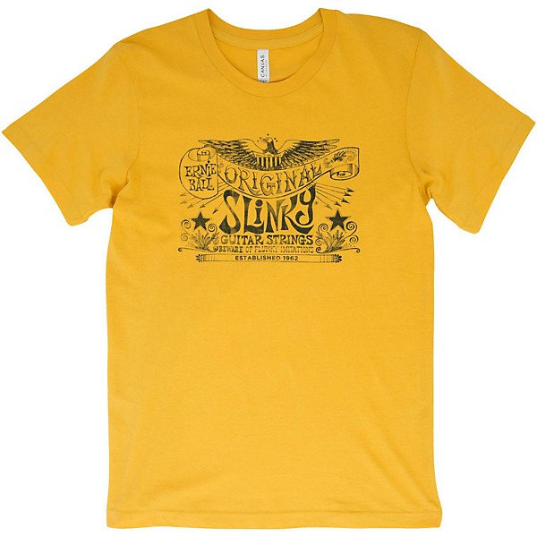 Ernie Ball Original Slinky Maize Yellow T-Shirt Large Yellow