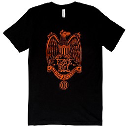 Ernie Ball 1962 Strings and Things Orange Font T-Shirt XX Large Black
