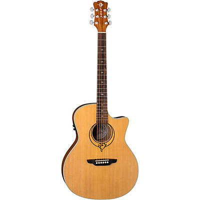 Luna Heartsong Grand Concert Acoustic-Electric Guitar Natural for sale