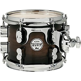 Open Box PDP by DW Concept Exotic Series Walnut to Charcoal Burst, Suspended Tom Level 1 8 x 7 in.