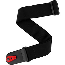 D'Addario PadLock Red Tab Guitar Strap Black