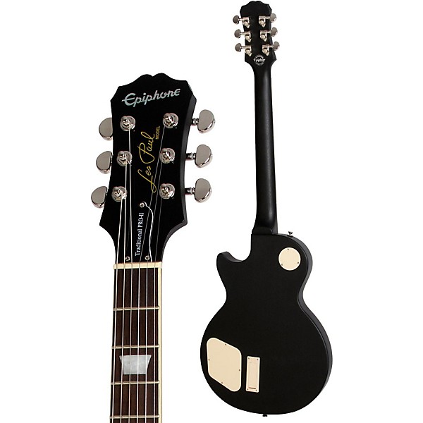 Open Box Epiphone Limited Edition Les Paul Traditional PRO-II Electric Guitar Level 2 Ebony 190839545602