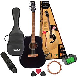 Mitchell D120PK Acoustic Guitar Value Package Black