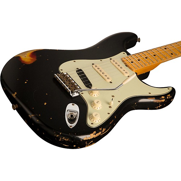 Fender Custom Shop '60s Imperial Arc Stratocaster Maple Fingerboard SSS Masterbuilt by Paul Waller Black over 3-Color Sunb...