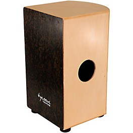 Tycoon Percussion 29 Roundback Series Cajon Black Makah Burl Frontplate