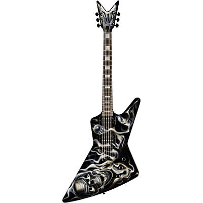 Dean Custom Z Hand Painted Graphic Electric Guitar Skull Flames for sale