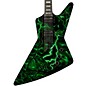 Dean Custom Z Hand Painted Graphic Electric Guitar Lightning Skeleton Green thumbnail