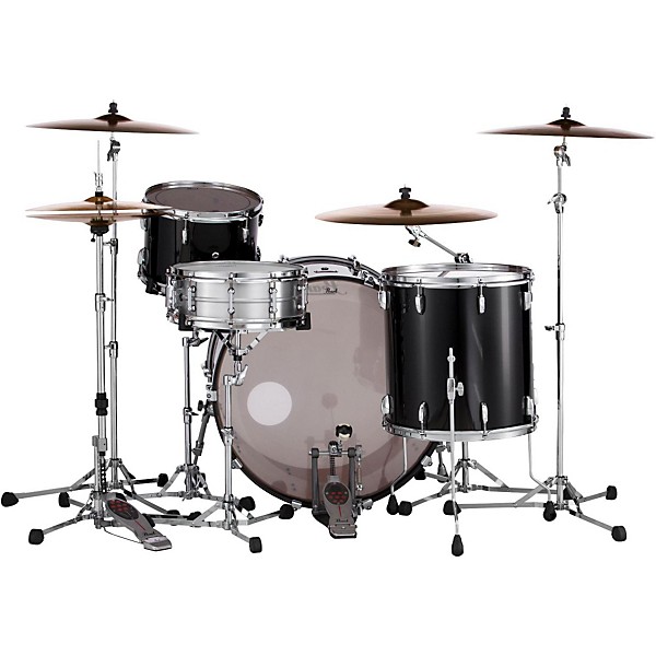 Pearl Wood Fiberglass 3-Piece Shell Pack Piano Black | Guitar Center