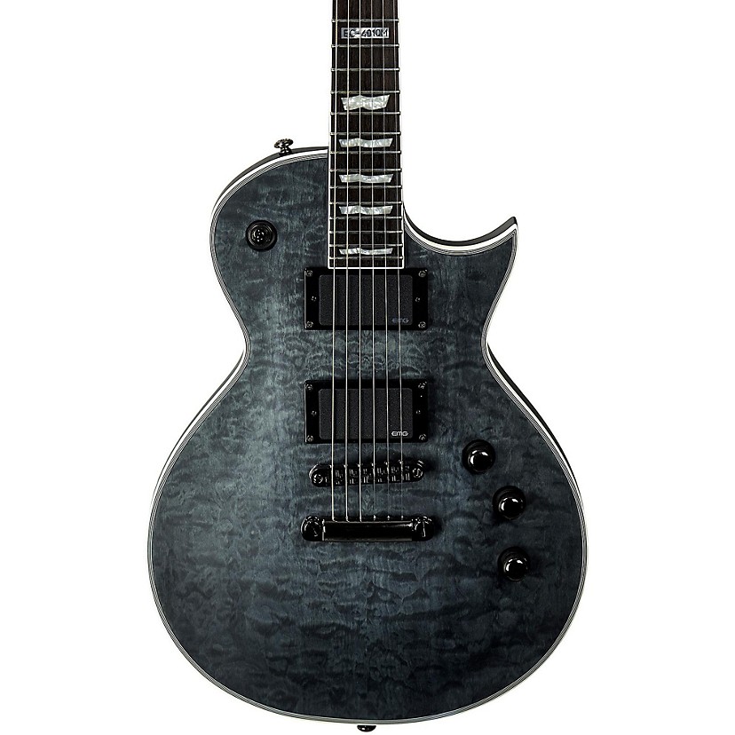 LTD by ESP EC-401QM in Satin See-Thru Black 