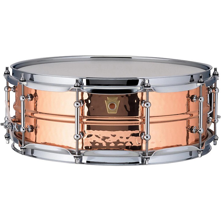 Ludwig Copper Phonic Smooth Snare Drum 14 x 6.5 in Raw Smooth Finish with Tube Lugs 