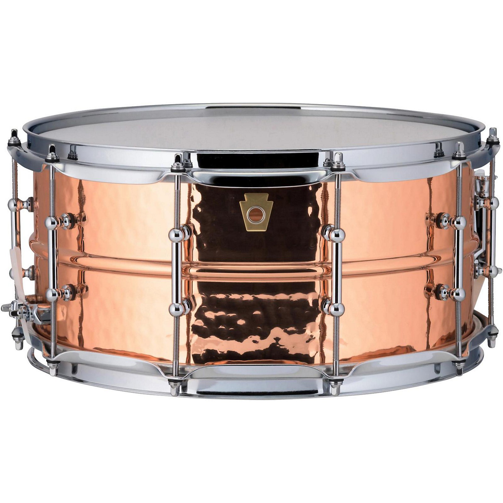 Ludwig Copper Phonic Hammered Snare Drum 14 x 6.5 in. Copper Finish with Tube  Lugs Guitar Center