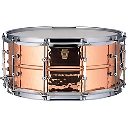 Ludwig Copper Phonic Hammered Snare Drum 14 x 6.5 in. Copper Finish with Tube Lugs