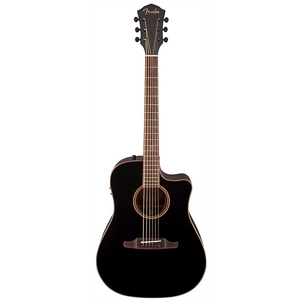 Open Box Fender F1020SCE Cutaway Dreadnought Acoustic-Electric Guitar Level 2 Black 888366053652