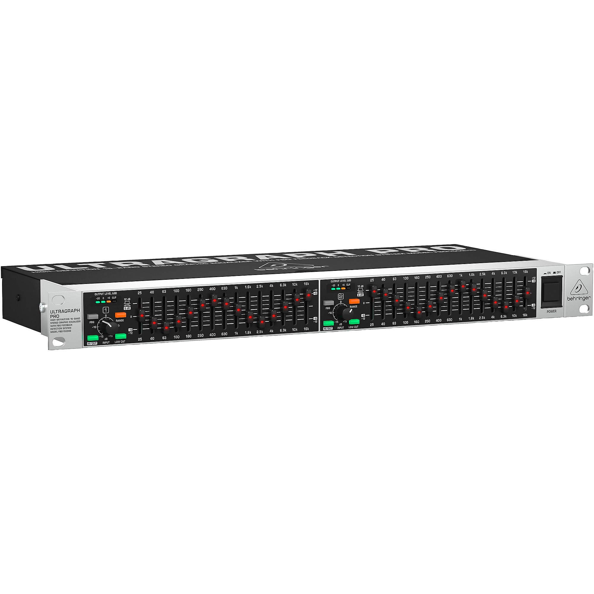 ULTRAGRAPH PRO FBQ1502 イコライザー Behringer ULTRAGRAPH PRO FBQ1502HD 2-Channel 15-Band Graphic