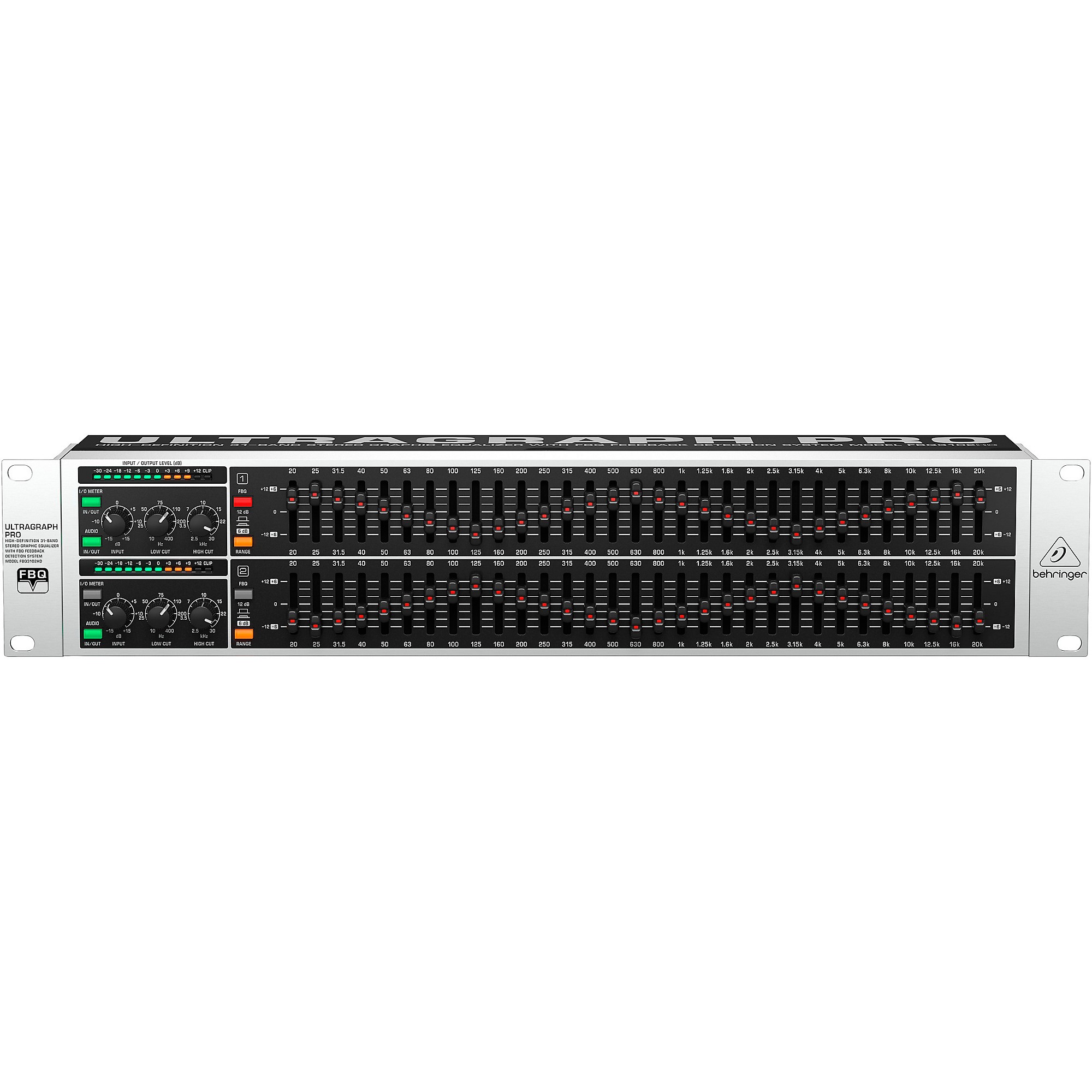 behringer - BEHRINGER 31バンド グラフィックイコライザー FBQ3102HD Behringer ULTRAGRAPH PRO FBQ3102HD 2-Channel 31-Band Graphic