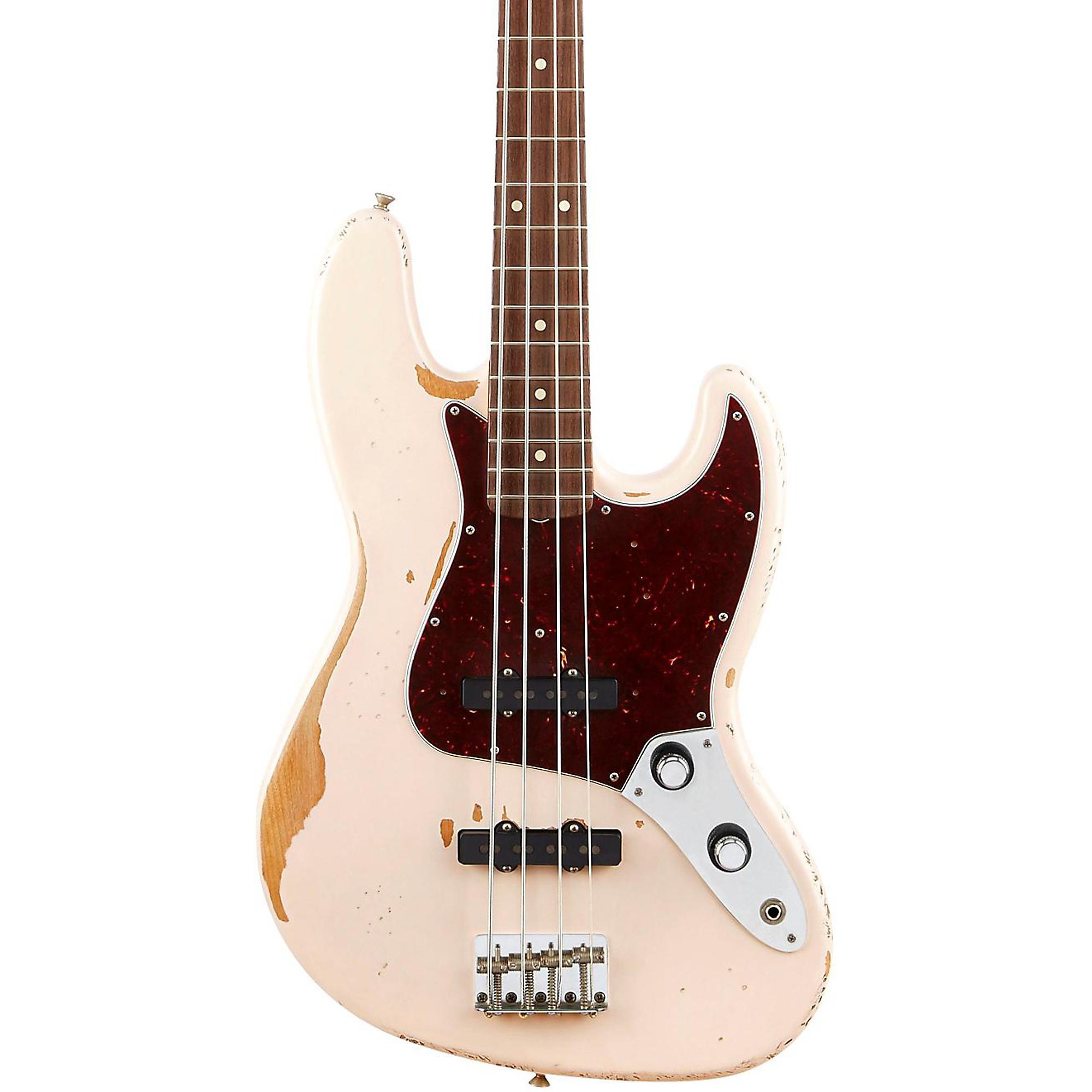 Fender Flea Signature Road Worn Jazz Bass Shell Pink | Guitar Center