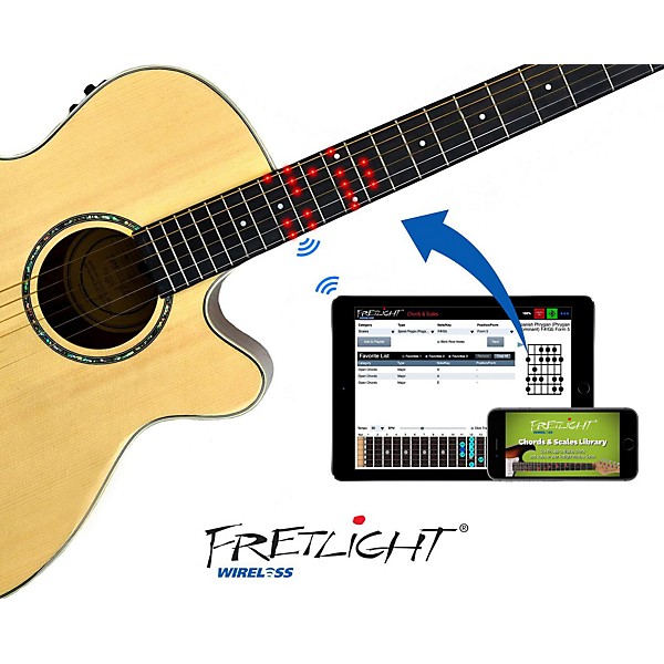 Open Box Fretlight FG-629 Wireless Acoustic-Electric Guitar Level 2 Natural 190839651402
