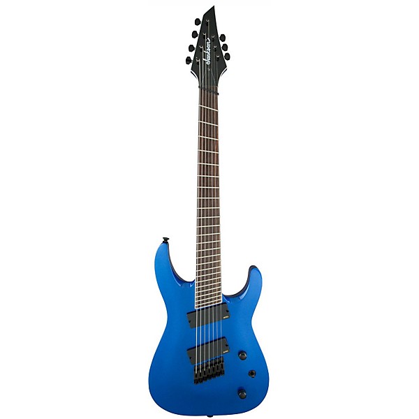 Clearance Jackson X Series Soloist SLAT 7 Multi-Scale Electric Guitar Blue Metallic