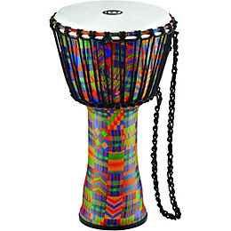 MEINL Rope-Tuned Djembe with Synthetic Shell and Head 10 in. Kenyan Quilt