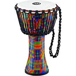 MEINL Rope-Tuned Djembe with Synthetic Shell and Head 8 in. Kenyan Quilt