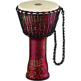 MEINL Rope Tuned Djembe with Synth... MEINL Rope Tuned Djembe with Synthetic Shell and Goat Skin Head 10 in. Pharaoh's Script