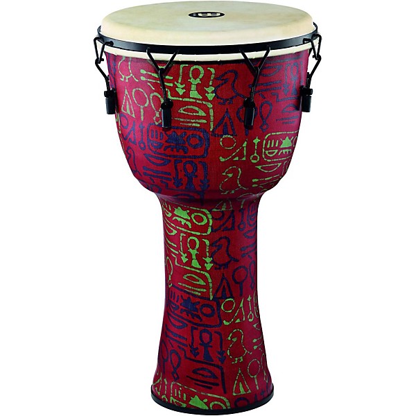MEINL Mechanically Tuned Djembe with Synthetic Shell and Goat Skin Head 14 in. Pharaoh's Script