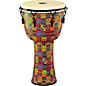 MEINL Mechanically Tuned Djembe with Synthetic Shell and Goat Skin Head 14 in. Kenyan Quilt thumbnail