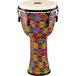 MEINL Mechanically Tuned Djembe with Synthetic Shell and Goat Skin Head 12 in. Kenyan Quilt