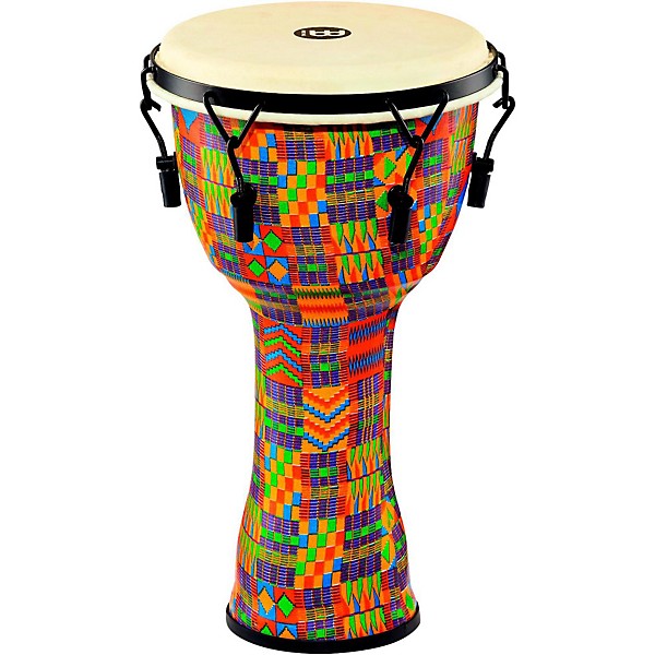Meinl Mechanically Tuned Djembe with Synthetic Shell and Goat Skin Head 10 in. Kenyan Quilt