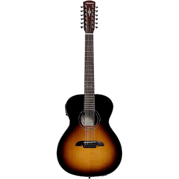 Alvarez AF610ESB 12-String Folk Acoustic-Electric Guitar Sunburst